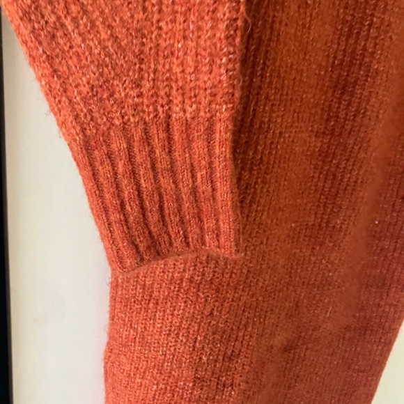 Long Sleeve Chunky Sweater Midi Dress, rust, fits m/l - Picture 6 of 7